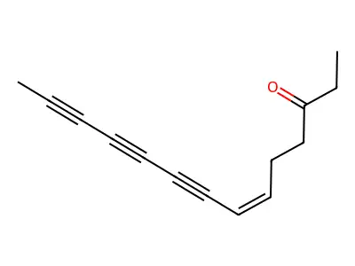Tetradec-6-en-8,10,12-triyn-3-one structure
