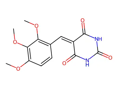 5-[(2,3,4-Trimethoxyphenyl)methylidene]-1,3-diazinane-2,4,6-trione structure