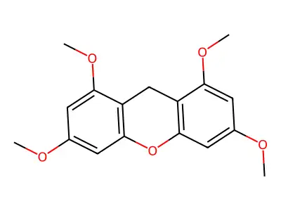 1,3,6,8-tetramethoxy-9H-xanthene structure