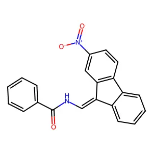 Benzamide,N-[(2-nitro-9H-fluoren-9-ylidene)methyl]- structure