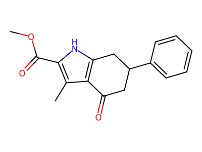 methyl 3-methyl-4-oxo-6-phenyl-4,5,6,7-tetrahydro-1H-indole-2-carboxylate structure