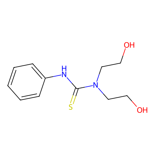 1,1-Bis-(2-hydroxy-ethyl)-3-phenyl-thiourea structure