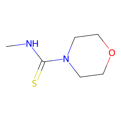 S-Anisylformamidino-4-(N-methylisothioamide)morpholine structure