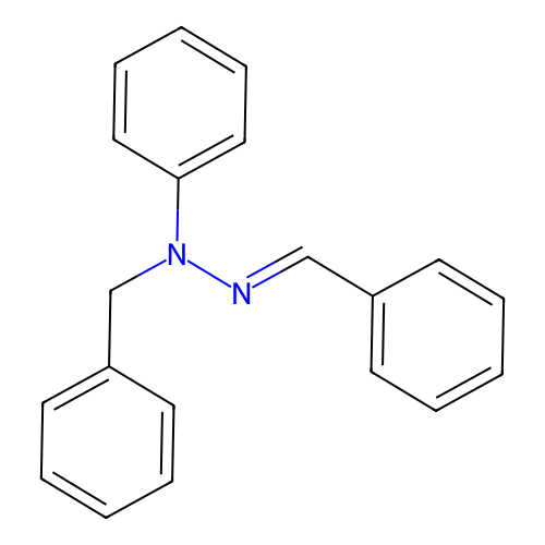 N-benzyl-N-(benzylideneamino)aniline structure