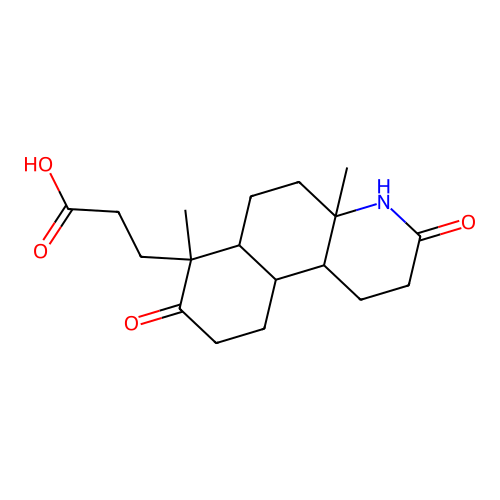 3-(4a,7-Dimethyl-3,8-dioxotetradecahydrobenzo[f]quinolin-7-yl)propanoic acid structure