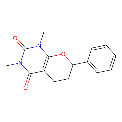 1,3-dimethyl-7-phenyl-6,7-dihydro-1H-pyrano[2,3-d]pyrimidine-2,4(3H,5H)-dione structure