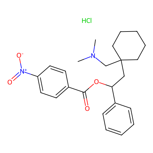[2-[1-(dimethylaminomethyl)cyclohexyl]-1-phenyl-ethyl] 4-nitrobenzoate Hydrochloride structure