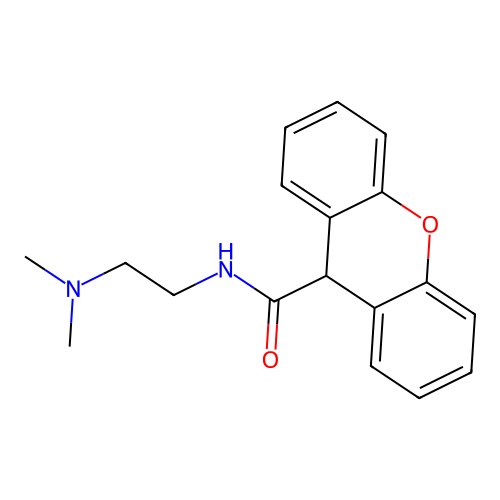 N-[2-(dimethylamino)ethyl]-9H-xanthene-9-carboxamide structure