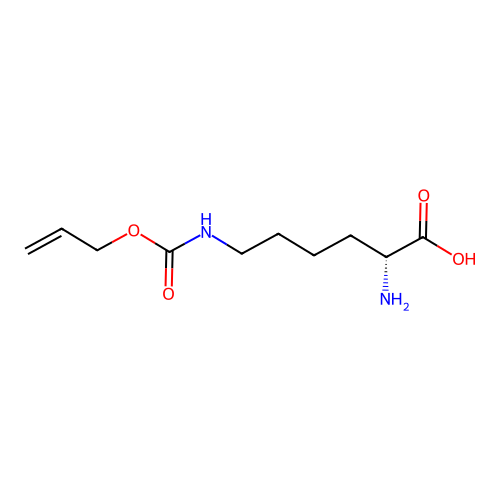 (R)-6-(((Allyloxy)carbonyl)amino)-2-aminohexanoic acid structure