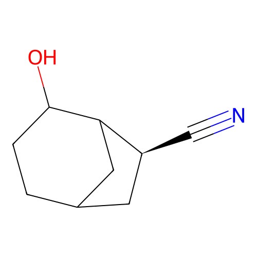 (6S)-4-hydroxybicyclo[3.2.1]octane-6-carbonitrile structure