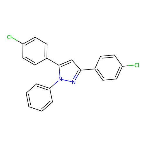 3,5-Bis(4-chlorophenyl)-1-phenyl-1h-pyrazole structure