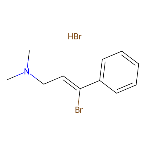 3-bromo-N,N-dimethyl-3-phenylprop-2-en-1-amine;hydrobromide structure