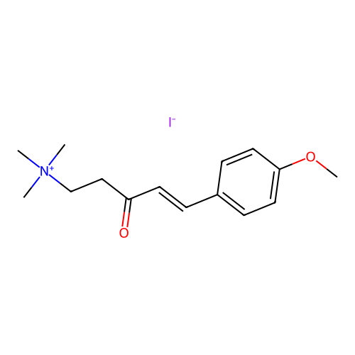 [5-(4-Methoxyphenyl)-3-oxopent-4-enyl]-trimethylazanium iodide structure