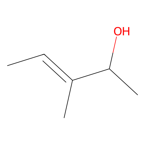 (E)-3-methylpent-3-en-2-ol structure