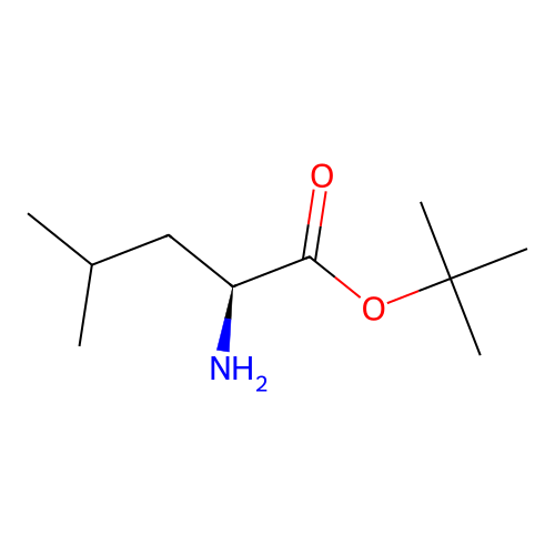 tert-butyl (2S)-2-amino-4-methylpentanoate structure