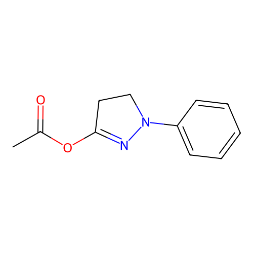 (2-Phenyl-3,4-dihydropyrazol-5-yl) acetate structure