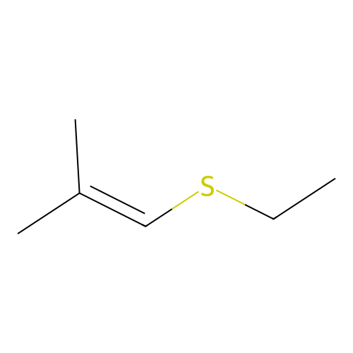 Ethyl 2-methyl-1-propenyl sulfide structure