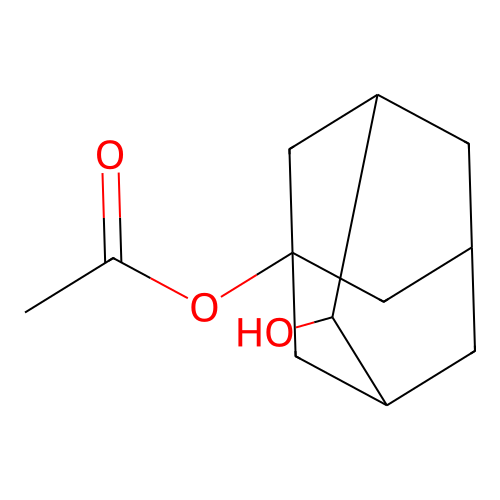 (4-Hydroxy-1-adamantyl) acetate structure