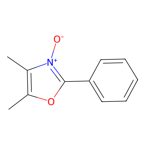 4,5-dimethyl-2-phenyloxazole N-oxide structure