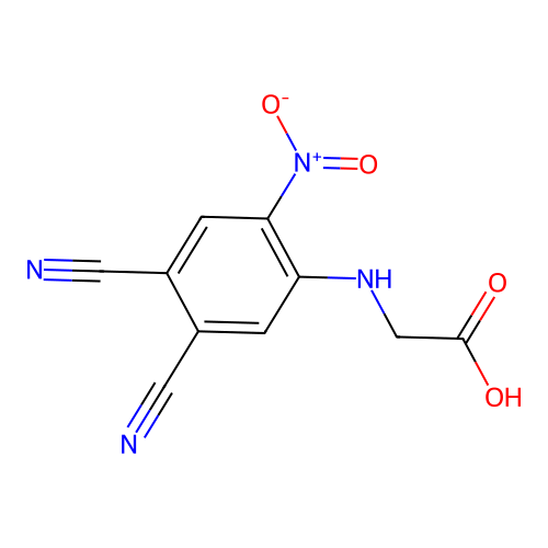 2-(4,5-Dicyano-2-nitroanilino)acetic acid structure