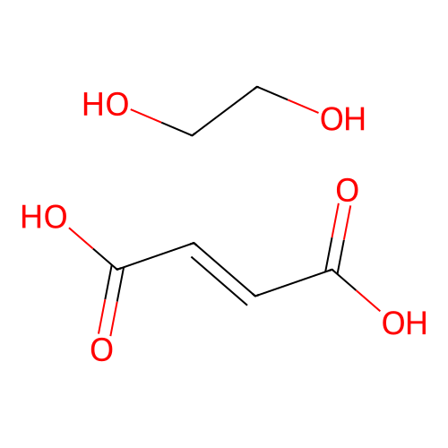 (E)-but-2-enedioic acid;ethane-1,2-diol structure