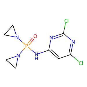 Phosphinic amide, P,P-bis(1-aziridinyl)-N-(2,6-dichloro-4-pyrimidinyl)- structure