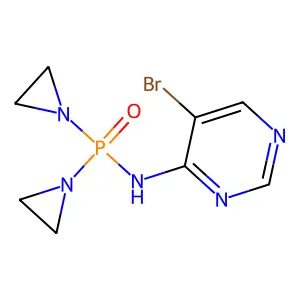 Phosphinic amide, P,P-bis(1-aziridinyl)-N-(5-bromo-4-pyrimidinyl)- structure