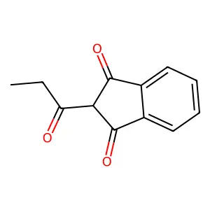 2-(1-Oxopropyl)-1H-indene-1,3(2H)-dione structure