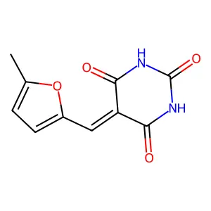 5-((5-Methyl-2-furanyl)methylene)-2,4,6(1H,3H,5H)-pyrimidinetrione structure