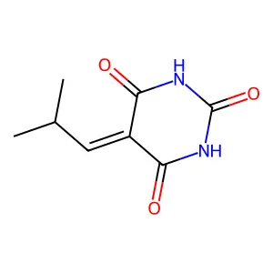 Barbituric acid, 5-isobutylidene- structure