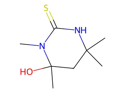 3,4,6,6-Tetramethyl-2-sulfanyl-3,4,5,6-tetrahydropyrimidin-4-ol structure