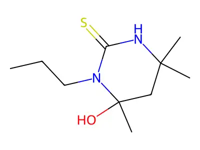 2(1H)-Pyrimidinethione, tetrahydro-4-hydroxy-3-propyl-4,6,6-trimethyl- structure
