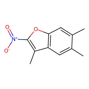 Benzofuran, 2-nitro-3,5,6-trimethyl- structure