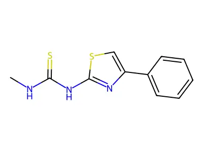 Thiourea, N-methyl-N'-(4-phenyl-2-thiazolyl)- structure
