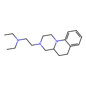 1H-Pyrazino(1,2-a)quinoline, 2,3,4,4a,5,6-hexahydro-3-(2-diethylaminoethyl)- structure
