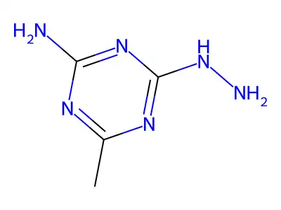 4-Hydrazinyl-6-methyl-1,3,5-triazin-2-amine structure