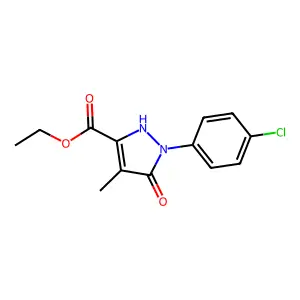 ethyl 1-(4-chlorophenyl)-5-hydroxy-4-methyl-1H-pyrazole-3-carboxylate structure