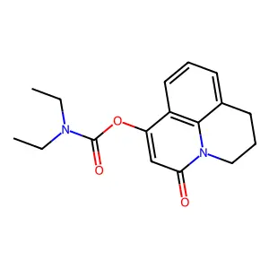 5-oxo-2,3-dihydro-1H,5H-pyrido[3,2,1-ij]quinolin-7-yl diethylcarbamate structure