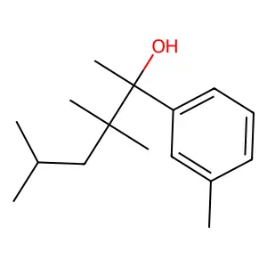 3,3,5-Trimethyl-2-(3-methylphenyl)hexan-2-ol structure