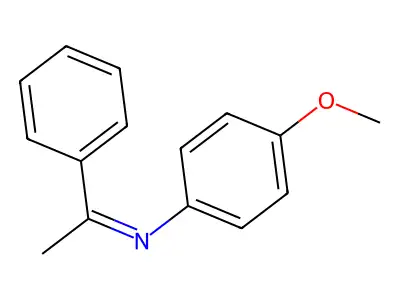Benzenamine, 4-methoxy-N-(1-phenylethylidene)- structure