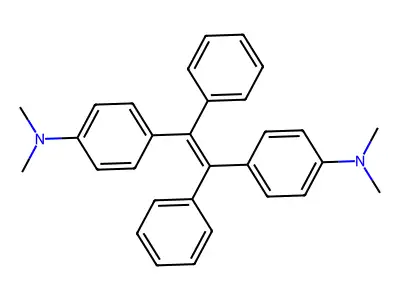 4,4'-(1,2-Diphenylethene-1,2-diyl)bis(n,n-dimethylaniline) structure