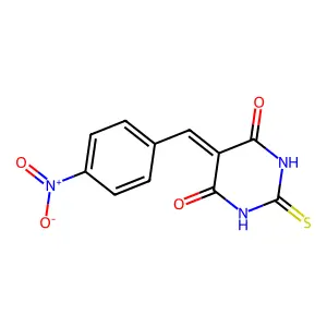 5-[(4-Nitrophenyl)methylidene]-2-sulfanylidene-1,3-diazinane-4,6-dione structure