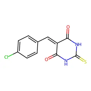 5-(4-Chloro-benzylidene)-2-thioxo-dihydro-pyrimidine-4,6-dione structure
