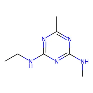 2-N-ethyl-4-N,6-dimethyl-1,3,5-triazine-2,4-diamine structure