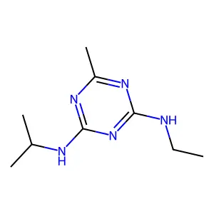 4-N-ethyl-6-methyl-2-N-propan-2-yl-1,3,5-triazine-2,4-diamine structure