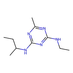 2-N-butan-2-yl-4-N-ethyl-6-methyl-1,3,5-triazine-2,4-diamine structure