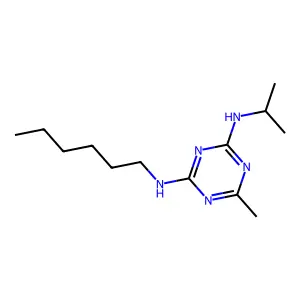 4-N-hexyl-6-methyl-2-N-propan-2-yl-1,3,5-triazine-2,4-diamine structure