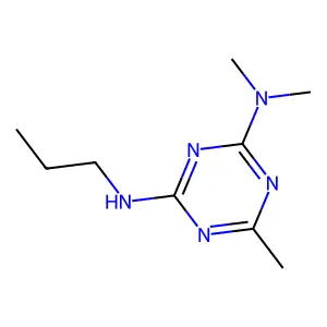 2-N,2-N,6-trimethyl-4-N-propyl-1,3,5-triazine-2,4-diamine structure