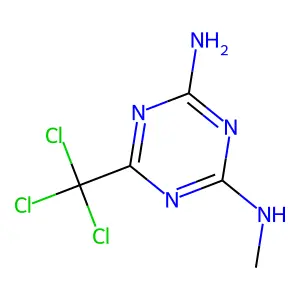 2-N-methyl-6-(trichloromethyl)-1,3,5-triazine-2,4-diamine structure