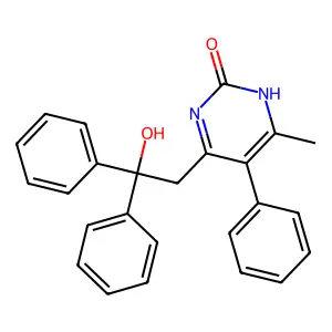 6-(2-Hydroxy-2,2-diphenylethyl)-4-methyl-5-phenyl-2(1H)-pyrimidinone structure